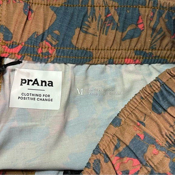 NWT Prana Men’s Metric E-Waist Short Sz M Fresca Camo 8" Drawstring - Picture 8 of 9